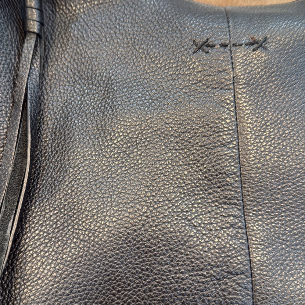 Used Elizabeth & James Bag, black leather tan suede. Pen marks , needs cleaned - Picture 6 of 10